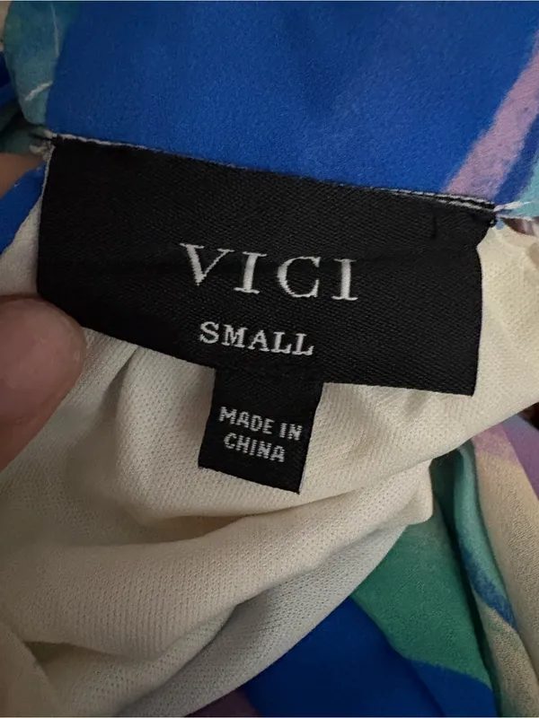 Vici Multicolor Striped Halter A-Line Skirt - Blue, Cream, Green, Purple - Image 3