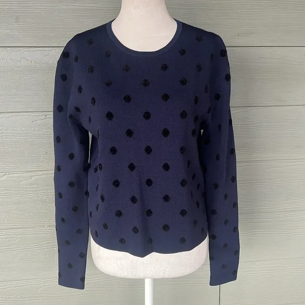 Thakoon Collective Polka Dot Sweater Blue - Image 2