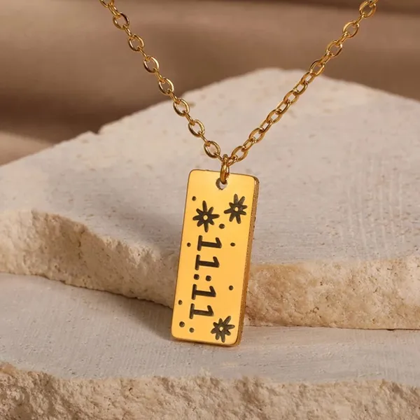 11:11 Make a Wish Necklace Gold - Image 3