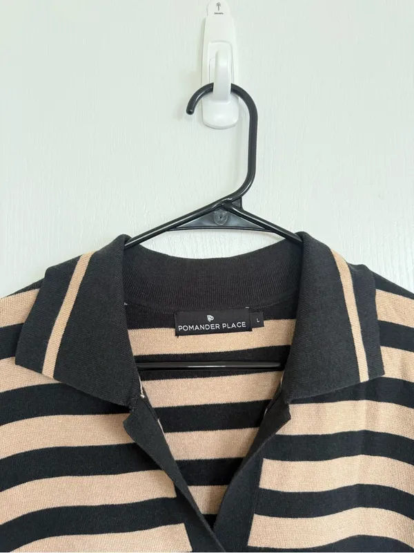 Tuckernuck Pomander Place Rugby Stripe Sweater Collared Dress - Image 2