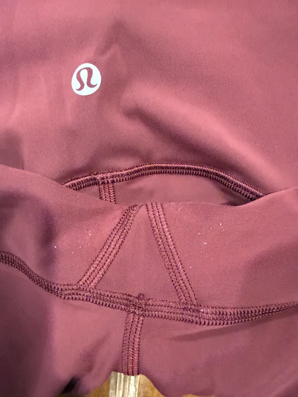 Lululemon Power Thru High-Rise Tight 28" Red Merlot Women's Size 6 Training Gym - Image 5