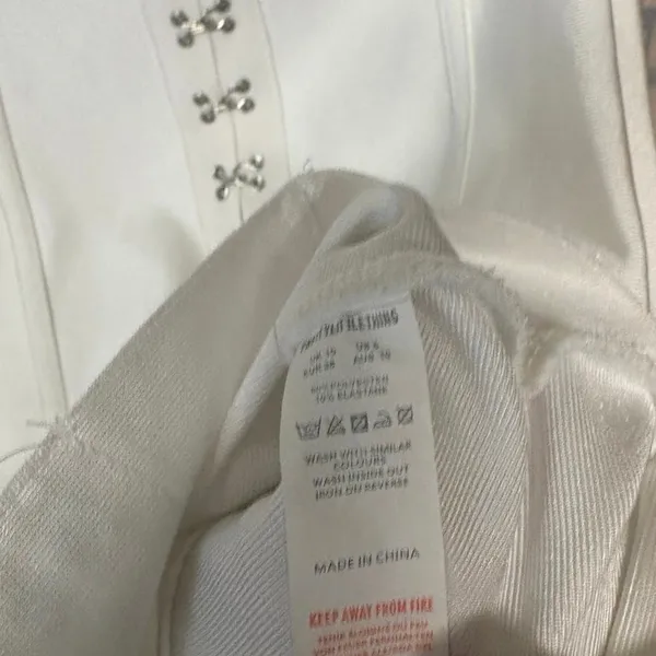 Princess Polly White Corset Style Dress‎ Size 6 - Image 8