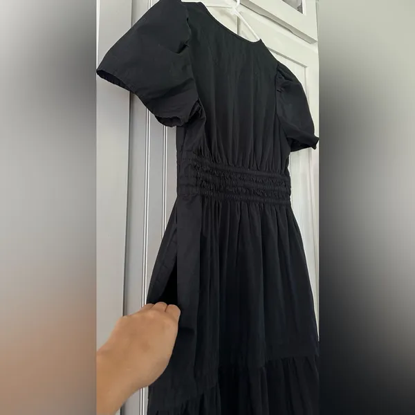 Quince 100% Organic Cotton Poplin Tiered Maxi Dress size small - Image 7