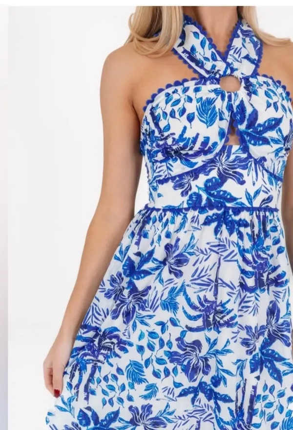 J.Marie Blue and White Maxi Dress - Image 5