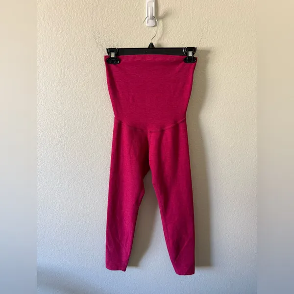 Beyond Yoga Spacedye Love the Bump Maternity Legging Size S Sangria Heather - Image 3