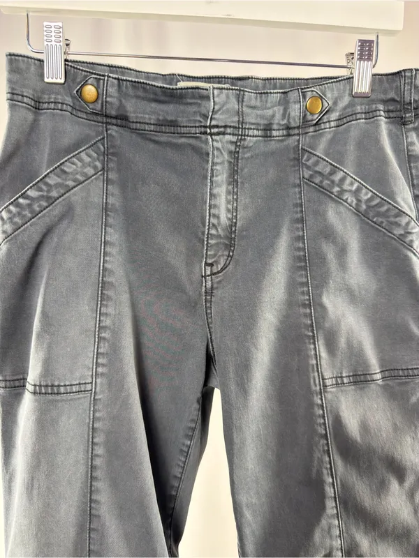Pilcro Anthropologie Flare Pants in Blue Size 28 - Image 4
