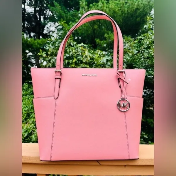 Michael Kors Jet Set East West Tote Primrose Pink Leather NWT - Image 4