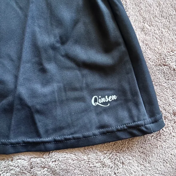 QINSEN Black Athletic Skort with Built-in Shorts Tennis Golf Running Size L - Image 3