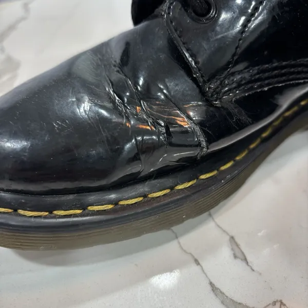 Dr. Martens Boots Womens Size 10 Black Lace Up Glossy - Image 5