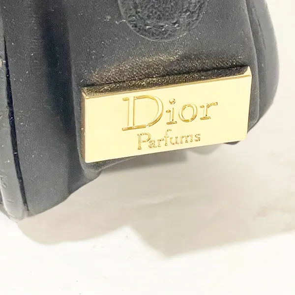 CHRISTIAN DIOR‎ Parfums Black Gold Satin Bow Zippered Clutch Cosmetic Bag - Image 4