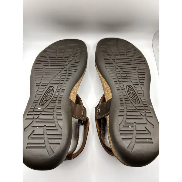 Keen‎ Kaci Ana Womens Brown Leather T-Strap Comfort Sandals Size 7.5 EU 38 - Image 9