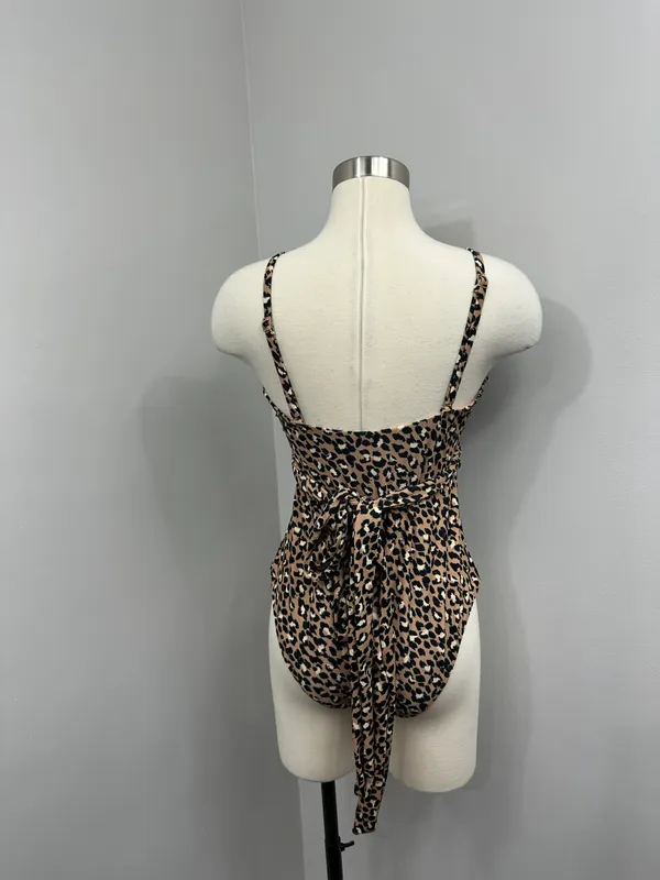 Aerie Tan Animal Print One Piece Swimsuit - Image 5