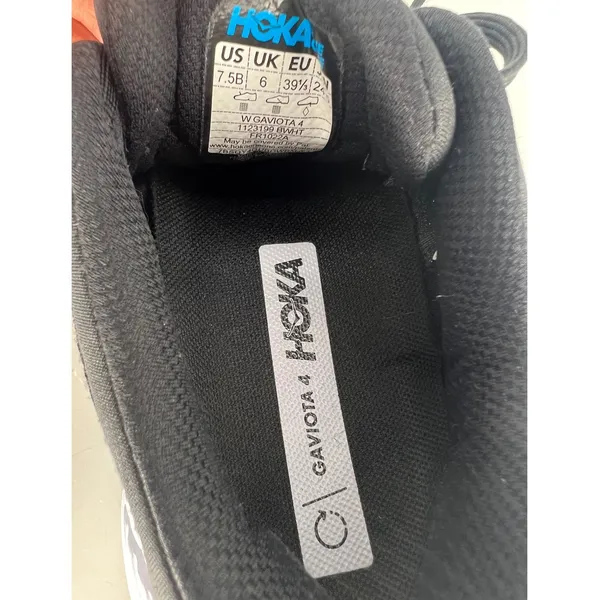 HOKA Gaviota 4 Black White Running Shoes‎ Women's Size 7.5B - Image 8