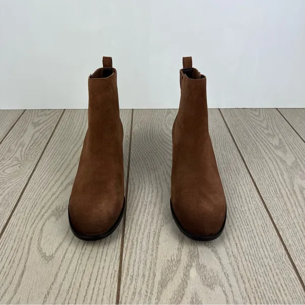 Sam Edelman Women's Kaiti Block Heel Ankle Boots 8M Walnut Suede $180 - Image 2