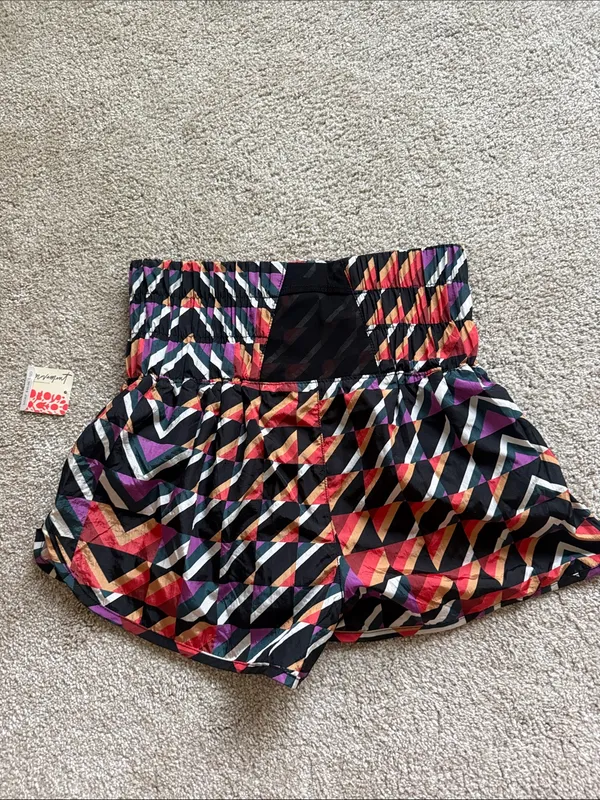 NWT Free people movement Orange crush combo print athletic shorts size Xs - Image 11