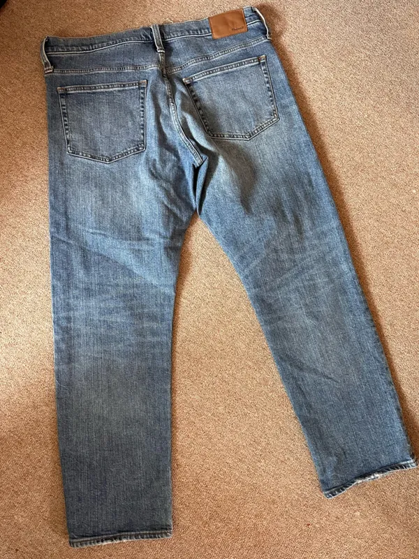 Madewell Women’s Jeans 36x32 Tall Blue Wash Straight Leg Cotton Stretch Denim - Image 11
