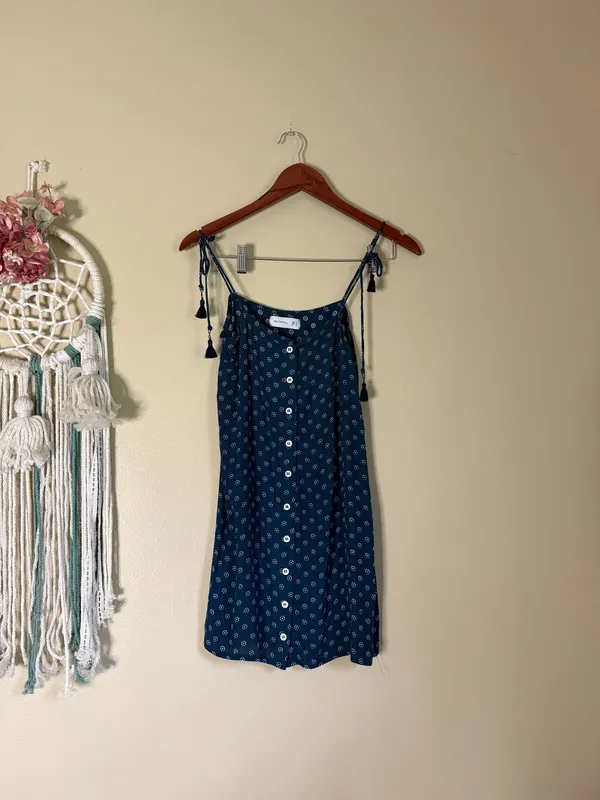 Faithfull the Brand Lobos Mini Dress Lucy Print Blue Size 4 - Image 3