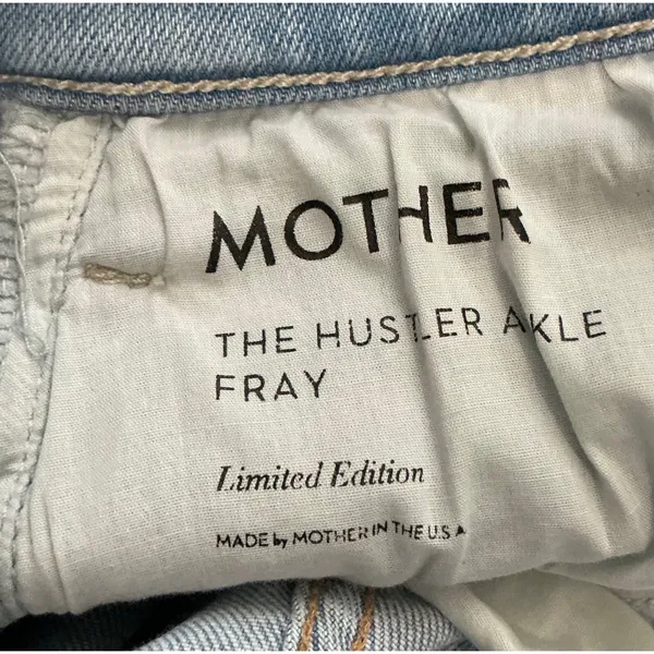 Mother The Hustler Ankle Fray Jeans Limited Edition Light Wash Size 26 High Rise - Image 5
