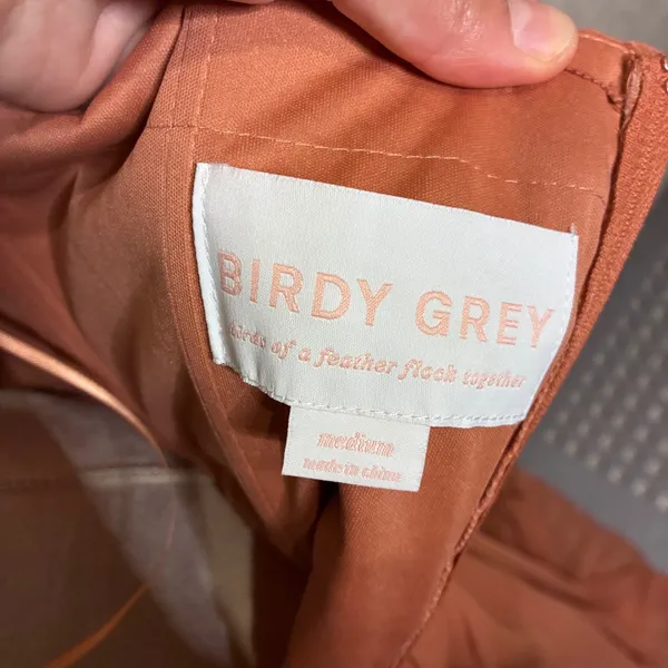 Birdy Grey Convertible Bridesmaid Dress Terracotta Orange Maxi Gown Medium - Image 7