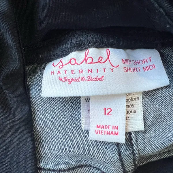 Isabel Maternity by Ingrid & Isabel High Waist Blue Shorts - Image 3