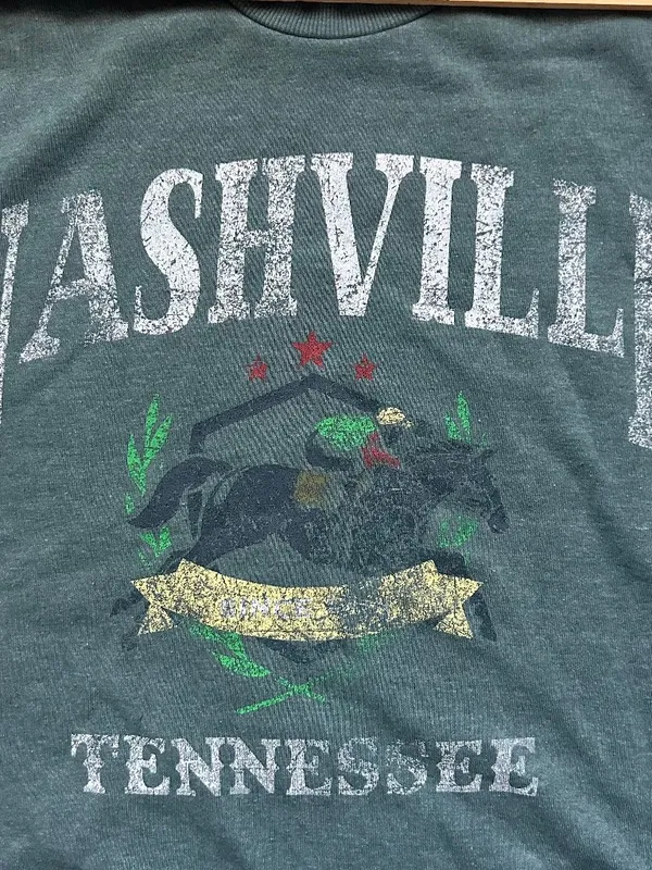 Modish Rebel Women Medium Green Nashville Cowboy Western Sleeveless Top - Image 2