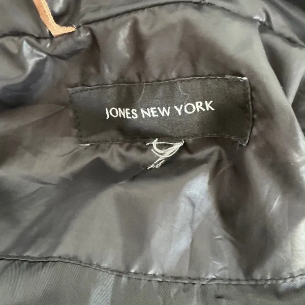 Black Belted Puffer Coat Down Insulated Quilted Jacket Jones New York J23700X-ME - Image 5