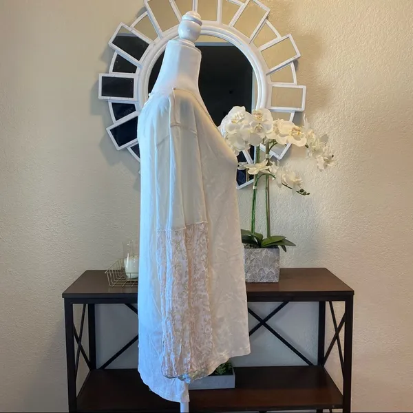 Free People Jade Long Sleeve Top M Ecru - Image 8