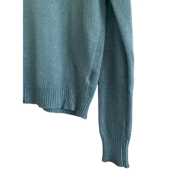 Brandy Melville Dark Green Wool Blend Crewneck Pullover Sweater One Size - Image 3