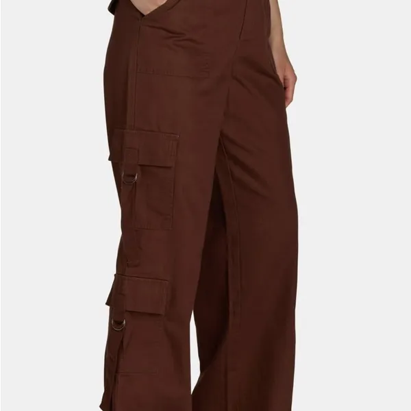 No Boundaries Twill Cargo Pant Womens Brown size small 4/6 nwt teen - Image 5