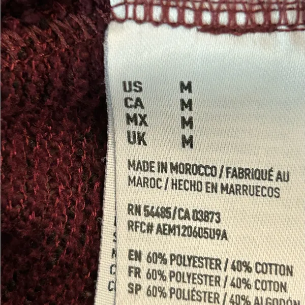 American Eagle Outfitters Deep Red Cardigan size M grandpa core pockets - Image 4