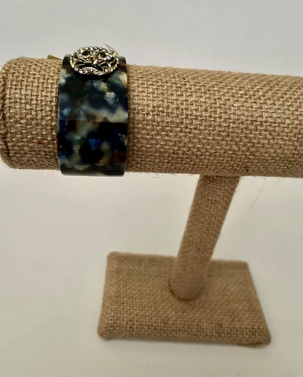 Amrita Singh Austrian Crystal & Goldtone Tiger Cuff - Image 4