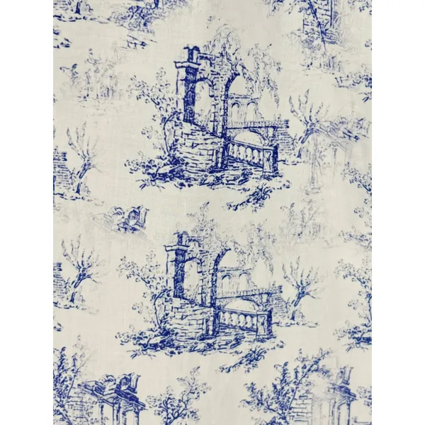 Entro Toile Flutter‎ Sleeve Blouse Womens Small White Blue Flutter Sleeve Ruffle - Image 6