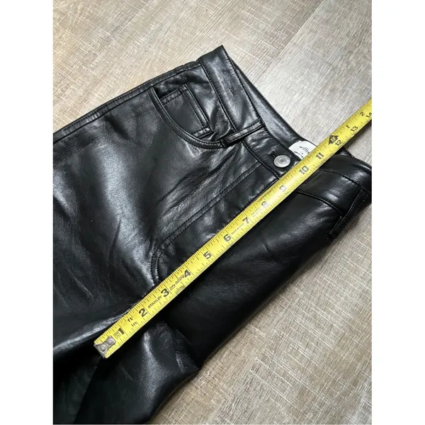 Aritzia Wilfred The Melina Pant Black Vegan Leather Pants Size 4 High Waisted - Image 15