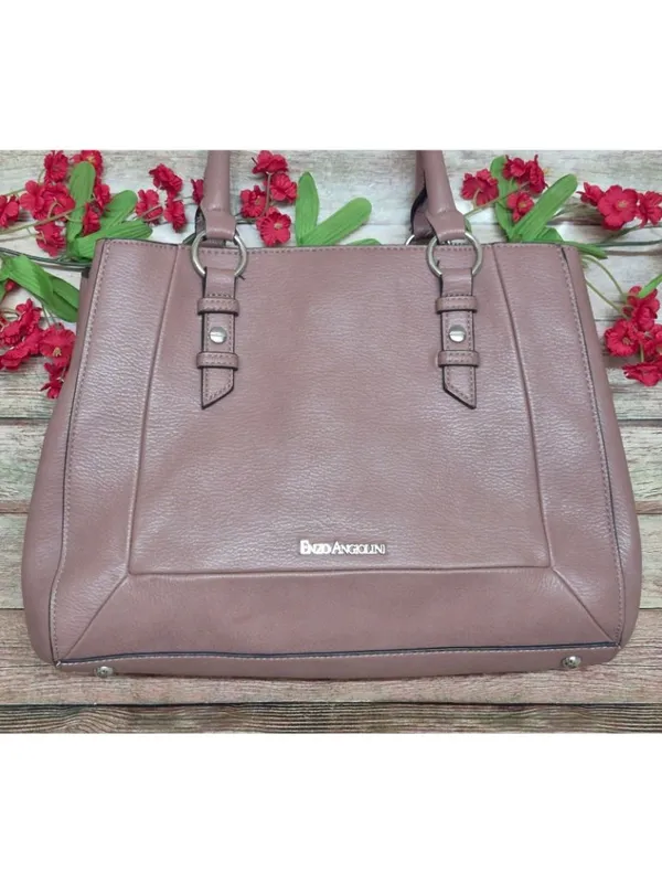 Enzo Angiolini Crossbody Shoulder Bag Pink Faux Leather Purse Handles & Strap - Image 2