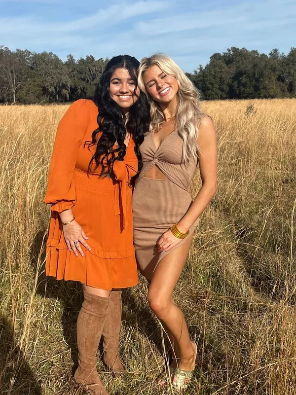 Brown stomach showing maxi dress - Image 2