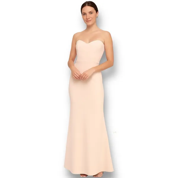 Lulus Soft Pink Mermaid Maxi Dress‎ Strapless Lined Formal Homecoming Prom - Image 3