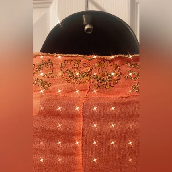 Very sheer cover shirt Orange Size L - Image 6