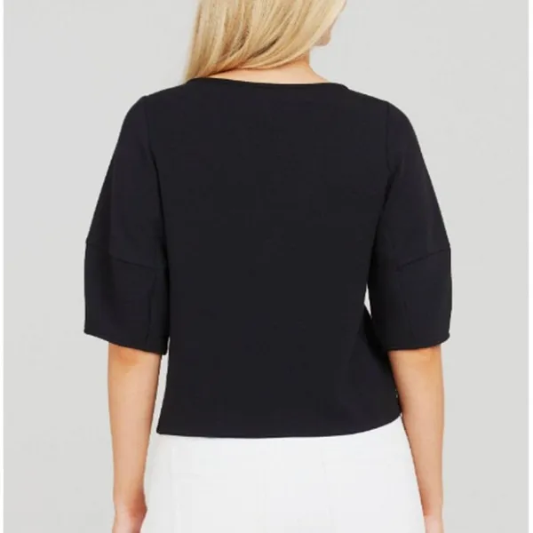 Spanx AirEssentials Puff Sleeve Desk to Dinner Elbow Sleeve Top Very Black L - Image 2