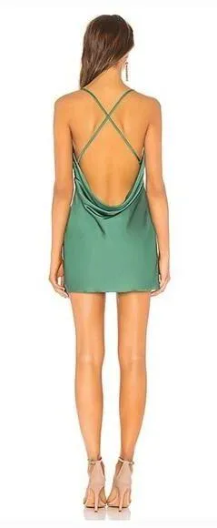 Lovers and Friends Boa Mini Dress in Green Small - Image 2