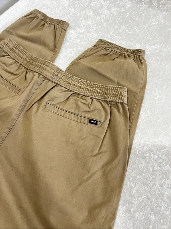 Vans Chamber II Jogger Women's Elastic Waistband Khaki Size Large Cotton Blend - Image 6