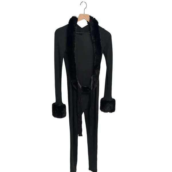 SKIMS Cloud Hooded Catsuit RARE XS onyx New without tags - Image 4