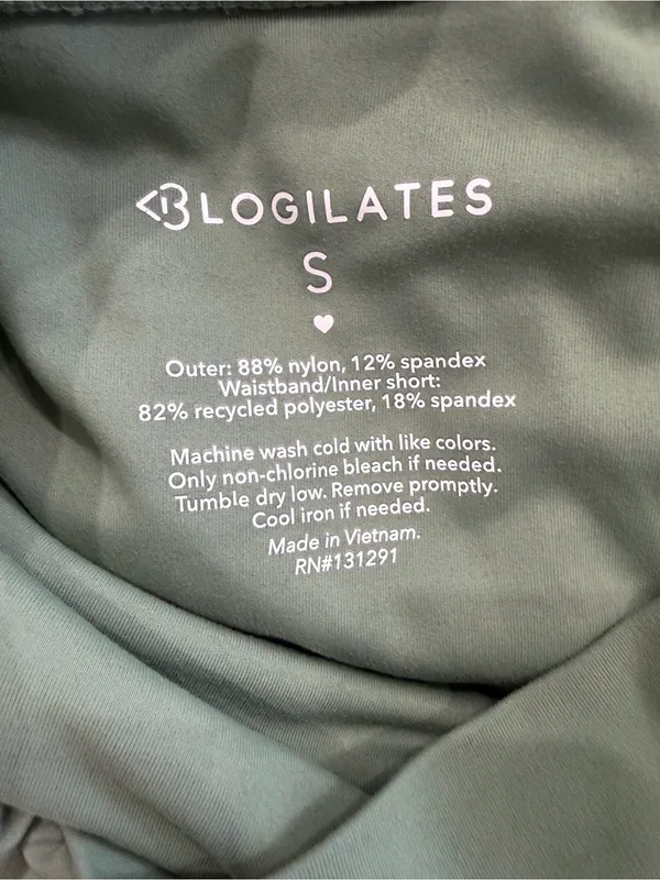 Blogilates Criss Cross Green Running Shorts - Image 3
