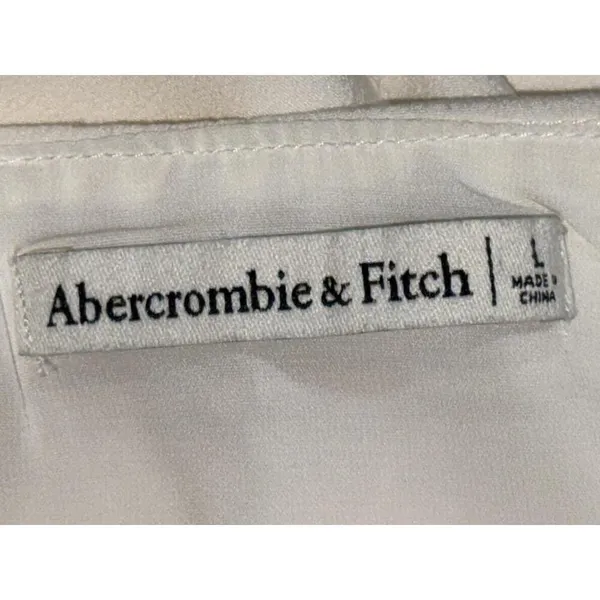 Abercrombie & Fitch White Polyester Side Slit Micro Mini Skirt Womens Size Large - Image 3