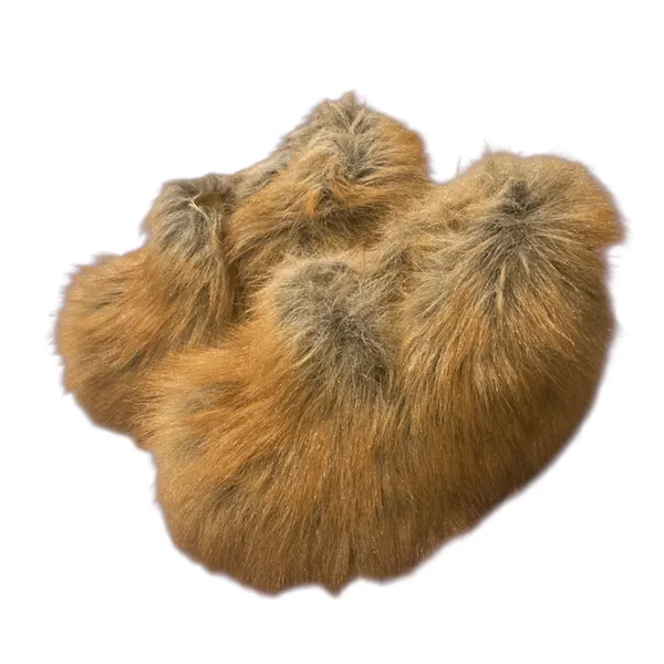 Rave Azalea Wang Jaeke Faux Fox Fur Wedges in Brown - Image 2