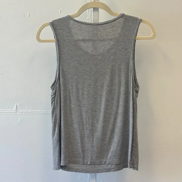 Y2K Vocal Gray Fleur-de-Lis Rhinestone Tank Top Small Made in USA 18017T Western - Image 2