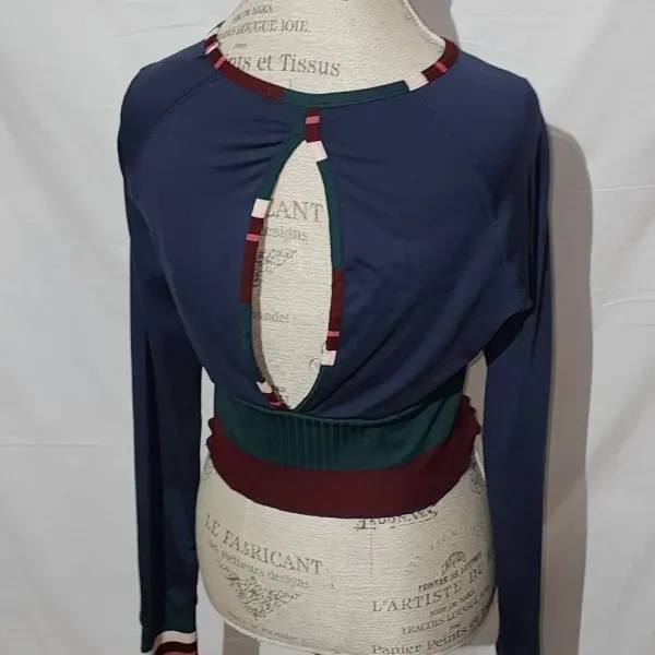 Free People Movement Womens‎ Navy Blue Pep In Your Step Long Sleeve Shirt XS - Image 2