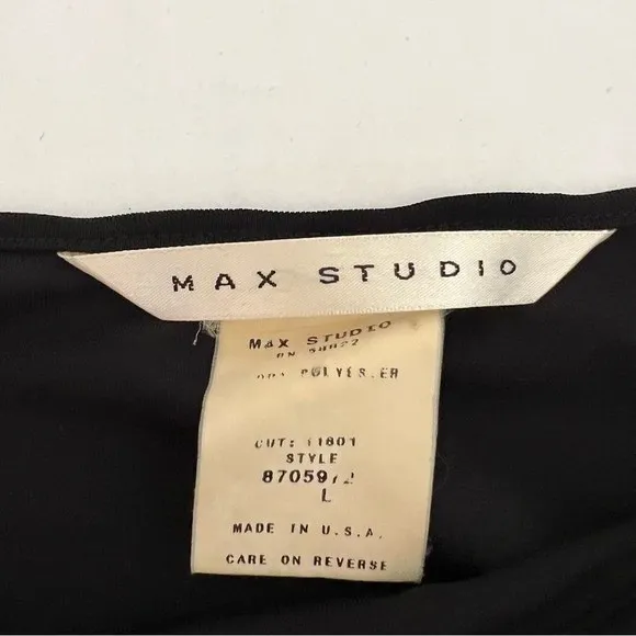 Max Studio Vintage Y2K Velvet Stripe Sleeveless Boat Neck Top Large - Image 4
