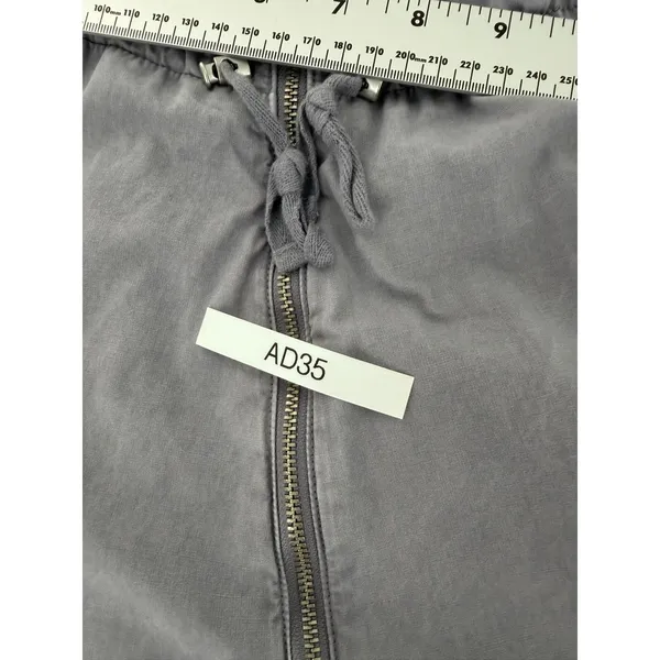 Free People Anthropologie Gray Utility Jumpsuit Sz S Ruched Bust Parachute Pants - Image 15