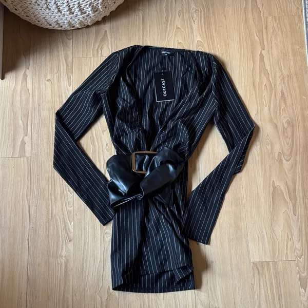 Adalina Mini Dress Pinstripe - Image 4