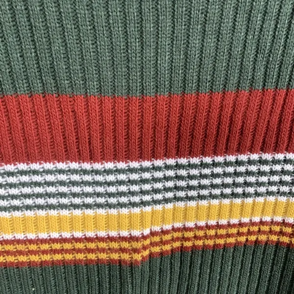 Vintage Y2K S.M.L. Sport Striped Turtleneck Sweater Size L - Image 2